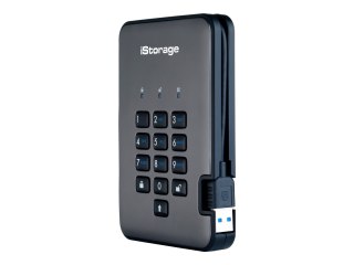 IStorage diskAshur PRO² - Dysk twardy - zaszyfrowany - 1 TB - zewnętrzny (przenośne) - USB 3.1 - 256-bit AES-XTS, 256-bit SHA, F
