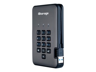 IStorage diskAshur PRO² - Dysk twardy - zaszyfrowany - 2 TB - zewnętrzny (przenośne) - USB 3.1 - 256-bit AES-XTS, 256-bit SHA, F