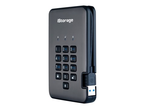 IStorage diskAshur PRO² - Dysk twardy - zaszyfrowany - 4 TB - zewnętrzny (przenośne) - USB 3.1 - 256-bit AES-XTS, 256-bit SHA, F