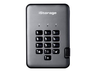 IStorage diskAshur PRO² - SSD - zaszyfrowany - 512 GB - zewnętrzny (przenośne) - USB 3.1 - 256-bit AES-XTS, 256-bit SHA, FIPS 19