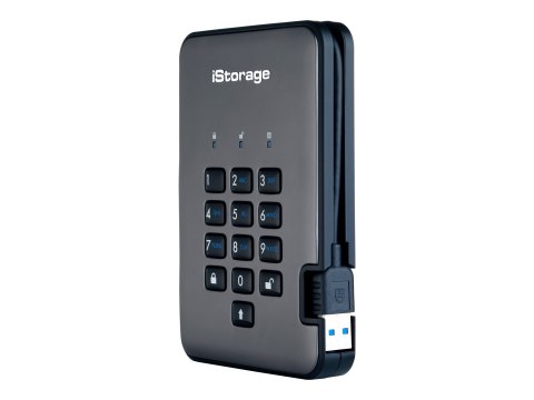 IStorage diskAshur PRO² - SSD - zaszyfrowany - 512 GB - zewnętrzny (przenośne) - USB 3.1 - 256-bit AES-XTS, 256-bit SHA, FIPS 19