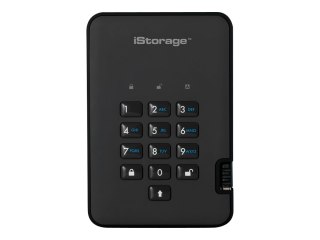 IStorage diskAshur² - SSD - zaszyfrowany - 1 TB - zewnętrzny (przenośne) - USB 3.1 - FIPS 197, 256-bit AES-XTS - czerń fantomowa