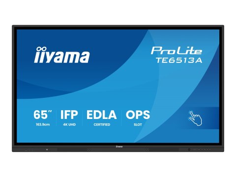 Iiyama ProLite TE6513A-B3AG - 65" Klasa Przekątnej (64.5" widoczny) wyświetlacz LCD z podświetleniem LED - interaktywne rozwiąza
