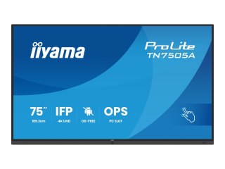 Iiyama ProLite TN7505A-B1AG - 75" Klasa Przekątnej (74.52" widoczny) wyświetlacz LCD z podświetleniem LED - interaktywne rozwiąz