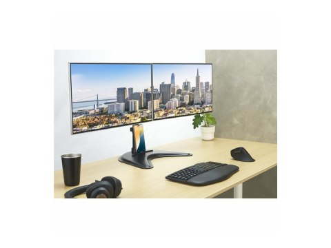 Kensington SmartFit - Stojak - dla 2 monitory - stal, podkładka silikonowa - rozmiar ekranu: do 27" - biurku, konstrukcja wolnos