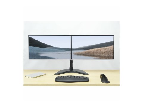 Kensington SmartFit - Stojak - dla 2 monitory - stal, podkładka silikonowa - rozmiar ekranu: do 27" - biurku, konstrukcja wolnos