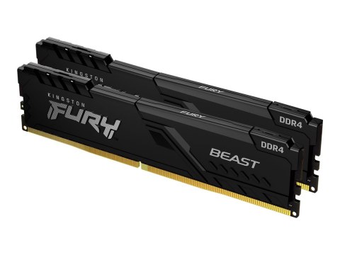 Kingston FURY Beast - DDR4 - zestaw - 32 GB: 2 x 16 GB - DIMM 288-pin - 3200 MHz / PC4-25600 - CL16 - 1.35 V - niebuforowana - b