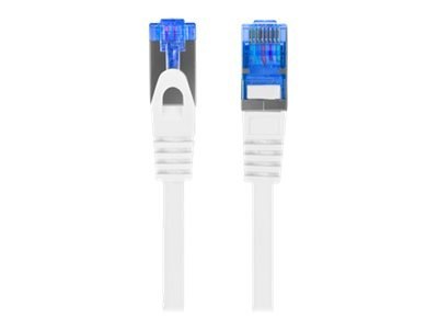 Lanberg - Kabel krosowy - RJ-45 (M) do RJ-45 (M) - 0.5 m - S/FTP - CAT 6a - odlewany, bez wystających elementów - biały, RAL 901