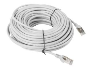 Lanberg - Kabel krosowy - RJ-45 (M) do RJ-45 (M) - 20 m - UTP - CAT 6 - odlewany, bez wystających elementów, nieruchomy - szary,