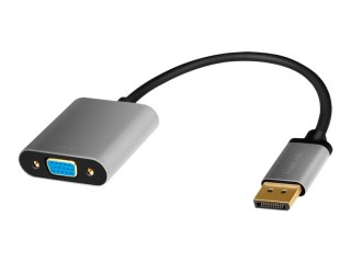LogiLink - Adapter wideo - DisplayPort 20-pin (M) do HD-15 (VGA) (F) - DisplayPort 1.1 - 15 cm - 1080p z obsługą 60 Hz - szary, 