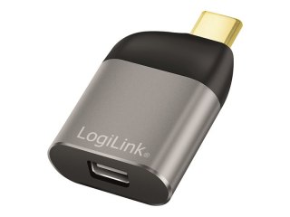 LogiLink - Adapter wideo - USB-C (M) do Mini DisplayPort (F) - USB 3.2 Gen 2 / DisplayPort 1.4 /Thunderbolt 3 - obsługa 8K 60 Hz