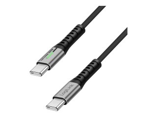 LogiLink - Kabel USB - USB-C (M) do USB-C (M) - USB 3.2 Gen 2x2 / Thunderbolt 3 / Thunderbolt 4 - 20 V - 5 A - 1 m - szybkość tr