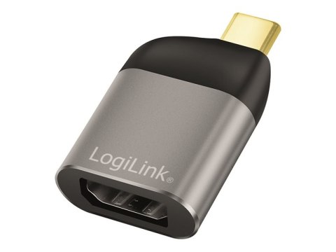 LogiLink - Przejściówka USB / DisplayPort - USB-C (M) do DisplayPort (F) - USB 3.2 Gen 2 / Thunderbolt 3 - obsługa 8K - czarny, 
