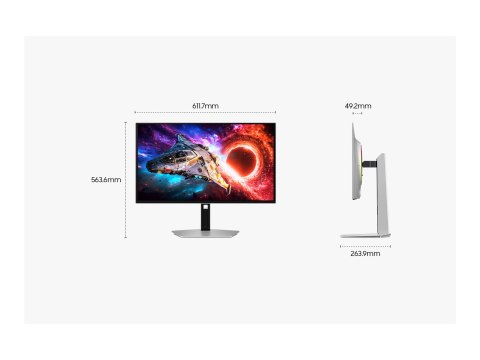 Samsung Odyssey OLED G8 S27HG800SU - G80SH Series - monitor OLED - gaming - 27" - 3840 x 2160 4K UHD (2160p) @ 240 Hz - 1000 cd/