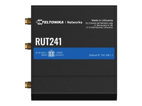 Teltonika RUT241 - Router bezprzewodowy - WWAN 2,4 GHz - 2G, 3G, 4G - montowany na szynie DIN