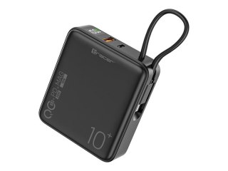 Tracer Scout - Bezprzewodowy powerbank - Li-pol - 10000 mAh - 37 Wh - 22.5 wat - 3 A - QC 3.0, PD - 3 złącza wychodzące (2 x USB