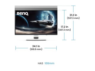 BenQ Mobiuz EX271UZ - Monitor OLED - gaming - USB - 27" (26.5" widoczny) - 3840 x 2160 4K UHD (2160p) @ 240 Hz - 1000 cd/m² - 15
