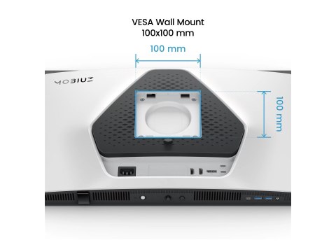BenQ Mobiuz EX271UZ - Monitor OLED - gaming - USB - 27" (26.5" widoczny) - 3840 x 2160 4K UHD (2160p) @ 240 Hz - 1000 cd/m² - 15
