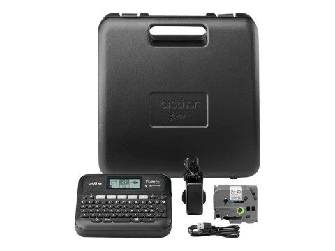 Brother P-Touch PT-D460BTVP - Drukarka do etykiet - czarno-biały - termotransferowa - szer. 18 mm - 180 dpi - do 30 mm/sek - USB