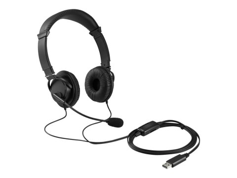 Kensington USB Hi-Fi Headphones - Słuchawki z mikrofonem - nauszne - przewodowa - USB