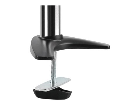 LogiLink Dual monitor desk mount - Zestaw do montażu - ramię regulowane - dla 2 monitory - aluminium, stal - szary metalik - roz