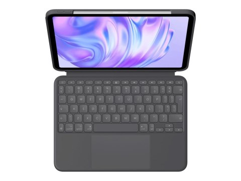 Logitech Combo Touch - Etui na klawiaturę - z panel dotykowy - podświetlenie - Apple Smart connector - QWERTY - Międzynarodowy U