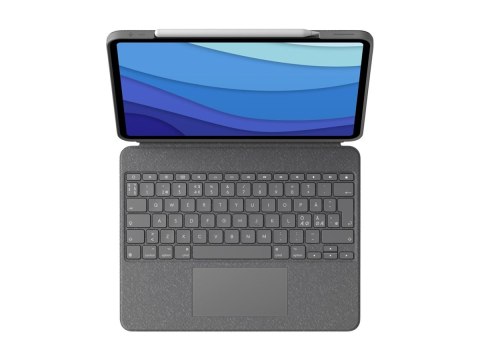 Logitech Combo Touch - Etui na klawiaturę - z panel dotykowy - podświetlenie - Apple Smart connector - QWERTY - Międzynarodowy U