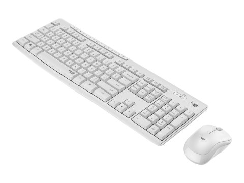 Logitech MK295 Silent - Zestaw klawiatura i mysz - bezprzewodowa - 2.4 GHz - Międzynarodowy USA - nietypowa biel
