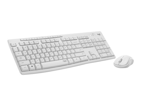 Logitech MK295 Silent - Zestaw klawiatura i mysz - bezprzewodowa - 2.4 GHz - Międzynarodowy USA - nietypowa biel