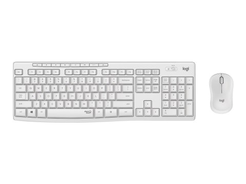 Logitech MK295 Silent - Zestaw klawiatura i mysz - bezprzewodowa - 2.4 GHz - Międzynarodowy USA - nietypowa biel
