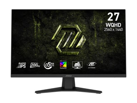 MSI MAG 274QF E20 - Monitor LED - gaming - 27" - 2560 x 1440 WQHD @ 200 Hz - Fast IPS - 300 cd/m² - 1200:1 - DisplayHDR 400 - 0.
