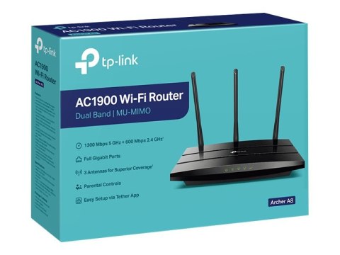 TP-Link Archer A8 - V1 - router bezprzewodowy przełącznik 4-portowy - 1GbE - Wi-Fi 5 - Dwuzakresowy