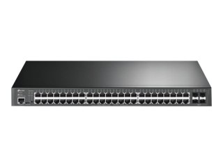 TP-Link JetStream TL-SG3452P V3.26 - Przełącznik - L2+ - Tak - 48 x 10/100/1000 (PoE+) + 4 x Gigabit SFP - montowany w szafie ra