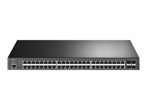 TP-Link JetStream TL-SG3452P V3.26 - Przełącznik - L2+ - Tak - 48 x 10/100/1000 (PoE+) + 4 x Gigabit SFP - montowany w szafie ra