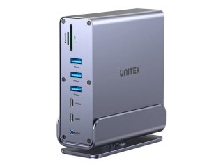 Unitek - Stacja dokująca - dla przenośny - USB-C - 2 x HDMI, DP - 1GbE