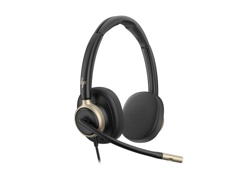 HP Poly Mission 825 - Mission 800 Series - słuchawka - nauszne - przewodowa - redukcja hałasu - USB-A, USB-C - czarny - Certyfik
