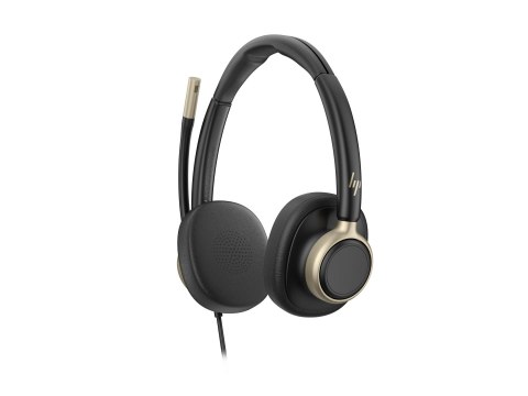 HP Poly Mission 825 - Mission 800 Series - słuchawka - nauszne - przewodowa - redukcja hałasu - USB-A, USB-C - czarny - Certyfik