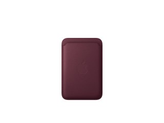 Apple - Etui na komórkę / kartę kredytową - zgodność MagSafe - mikro tkanina o splocie ukośnym, FineWoven - czerwone wino - dla 