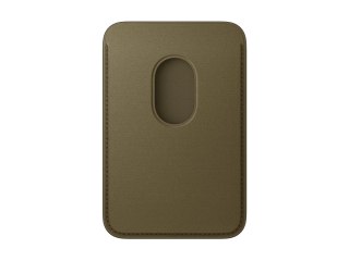 Apple - Etui na komórkę / kartę kredytową - zgodność MagSafe - mikro tkanina o splocie ukośnym, FineWoven - dark olive