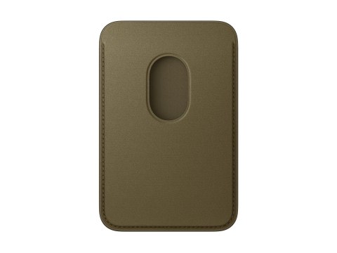 Apple - Etui na komórkę / kartę kredytową - zgodność MagSafe - mikro tkanina o splocie ukośnym, FineWoven - dark olive