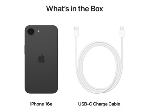 Apple iPhone 16e - 5G smartfon - podwójny SIM / Pamięć Wewnętrzna 128 GB - OLED display - 6.1" - 2532 x 1170 px - rear camera 48
