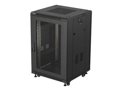Lanberg FF01 series - Stojak szafa - 600 x 600, pakowane płasko, z drzwiami siatkowanymi - z 2 wentylatory chłodzące - wolnostoj