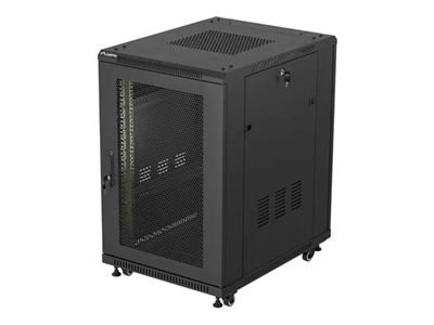 Lanberg FF01 series - Stojak szafa - 600 x 800, płaska paczka, z drzwiami siatkowymi - z 4 wentylatory chłodzące - wolnostojący 