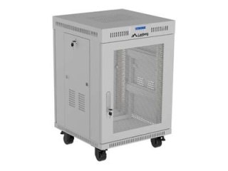 Lanberg FF01 series - Stojak szafa - 600 x 800, płaska paczka, z drzwiami siatkowymi - z termostat, wyświetlacz LCD, 4 wentylato
