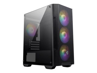 MSI MAG FORGE M100A - Wieża microATX - panel boczny z oknem (akrylowy) - brak zasilacza (ATX) - USB/dźwięk